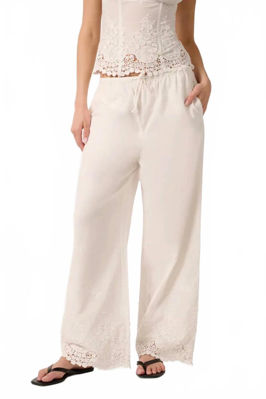 NEW WE WORE WHAT the waist pant in ivory